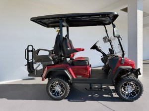 Burgundy Evolution Maverick two plus two golf cart SC 02